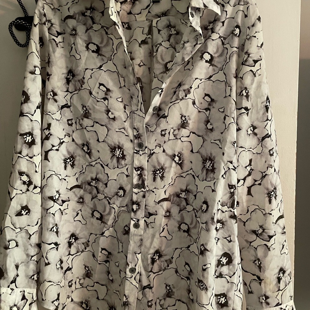 Banana Republic Monochrome Floral Shirt
